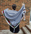 Mudun Tatreez Shawl (Keffiyeh) | Handmade Tassels