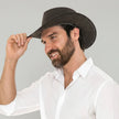 Premium Leather Wide Brim Western Hat. Lightweight Top Grain Rodeo Hat