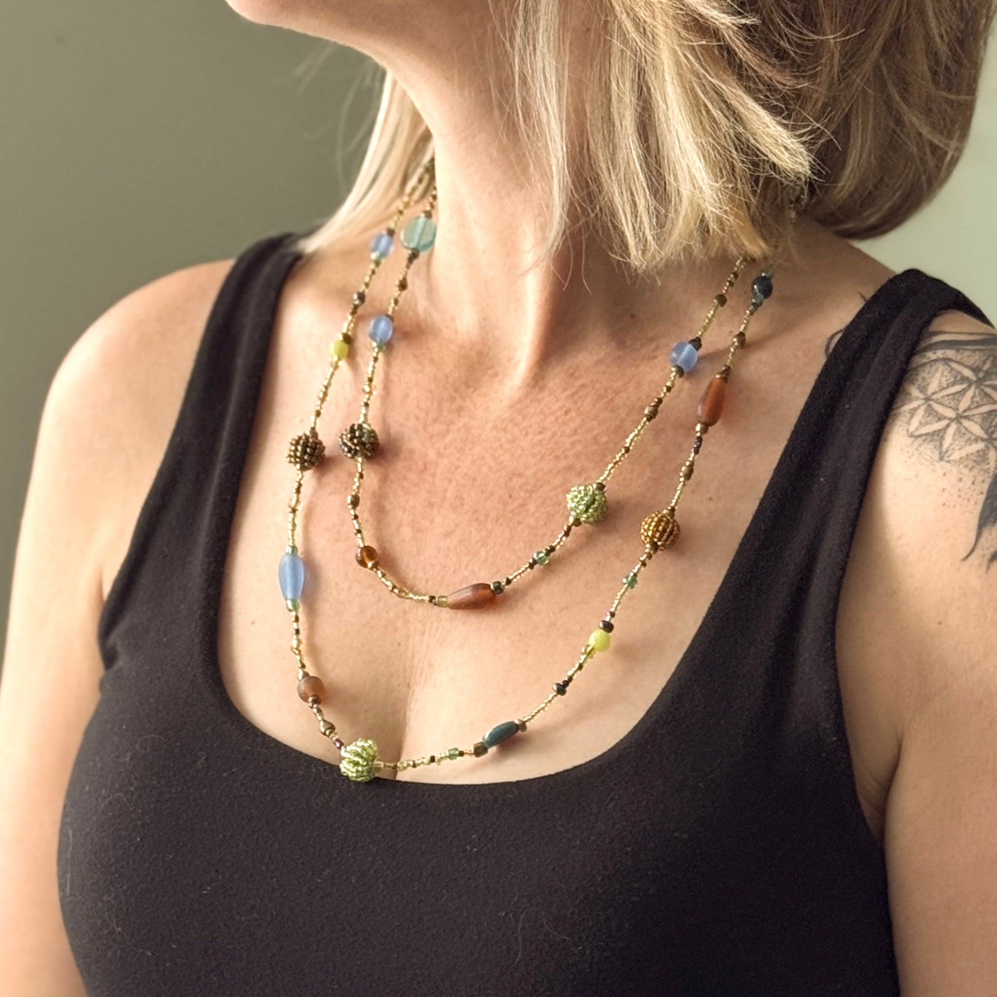 Small Beaded Ball Necklace