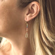 Long Chainlink Earrings with Enamel