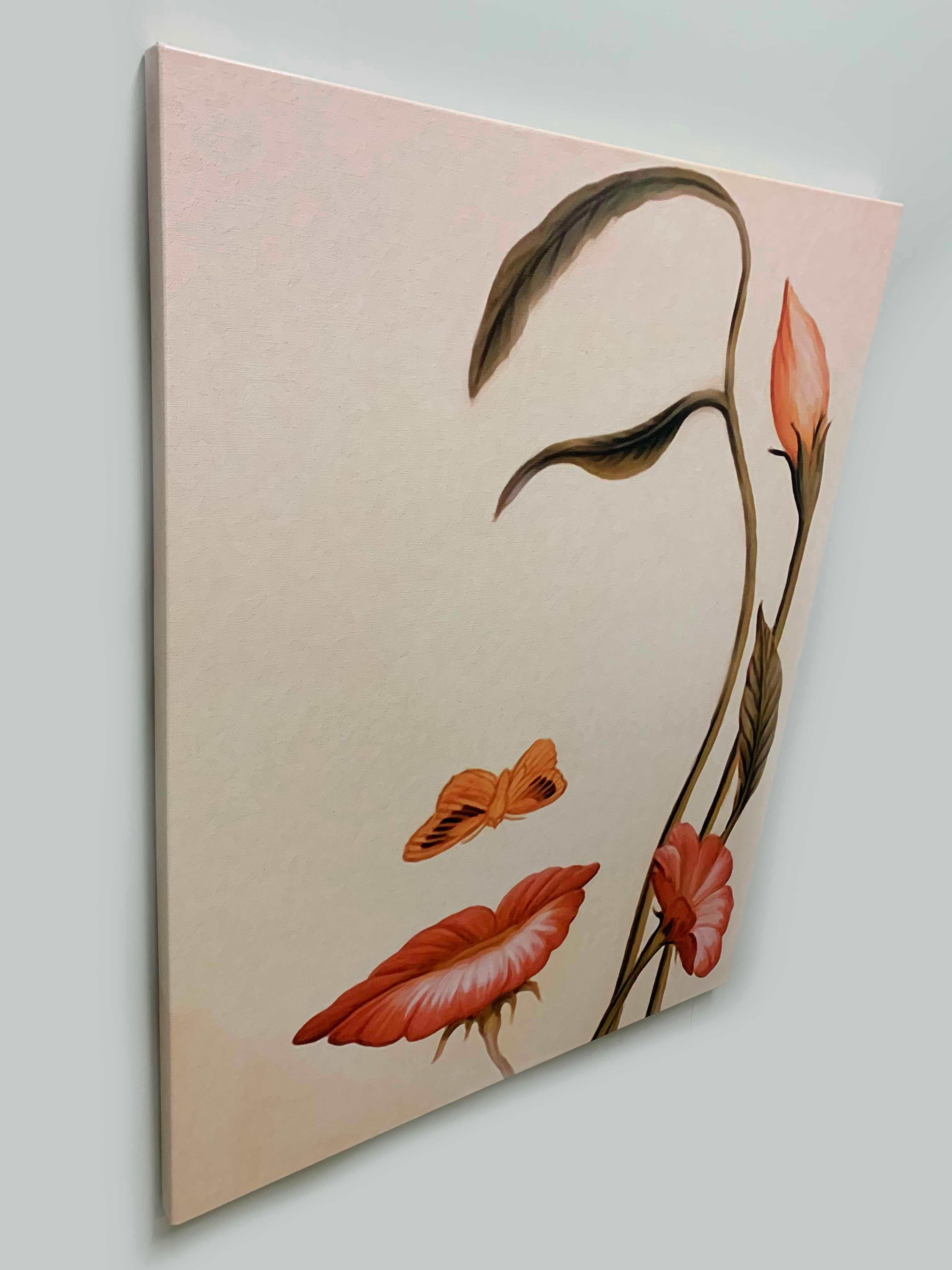 Wall Art Abstract Flower Face- Fine Canvas