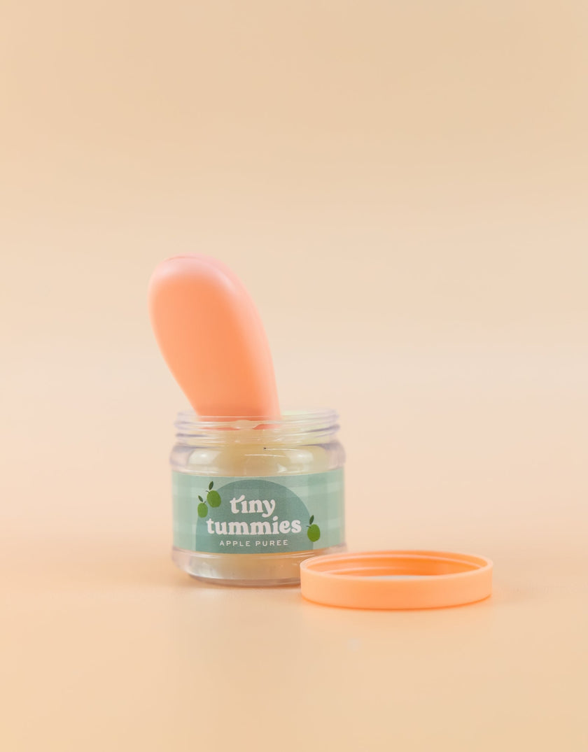 Tiny Tummies Apple Puree Food Jar and Spoon set - Tiny Harlow