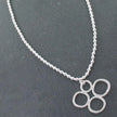 Silver Ball Necklace With Bubble Pendant In Silver Plate