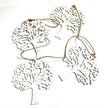 String Of Five White Wooden Trees