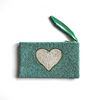 Beaded Heart Clutch