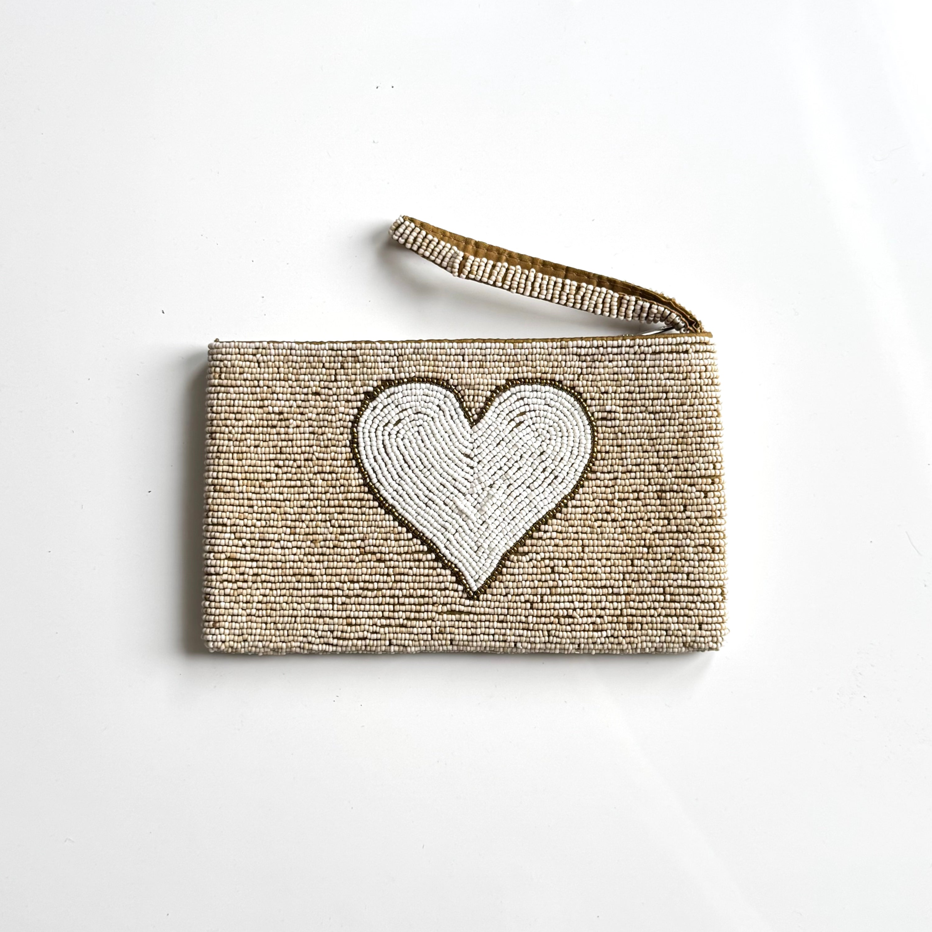 Beaded Heart Clutch