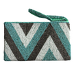 Beaded Zig Zag Clutch Purse