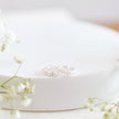 Pearl Huggie hoops