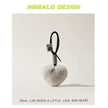 Fur heart pendant bag charm [pre order]