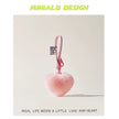 Fur heart pendant bag charm [pre order]