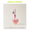 Fur heart pendant bag charm [pre order]