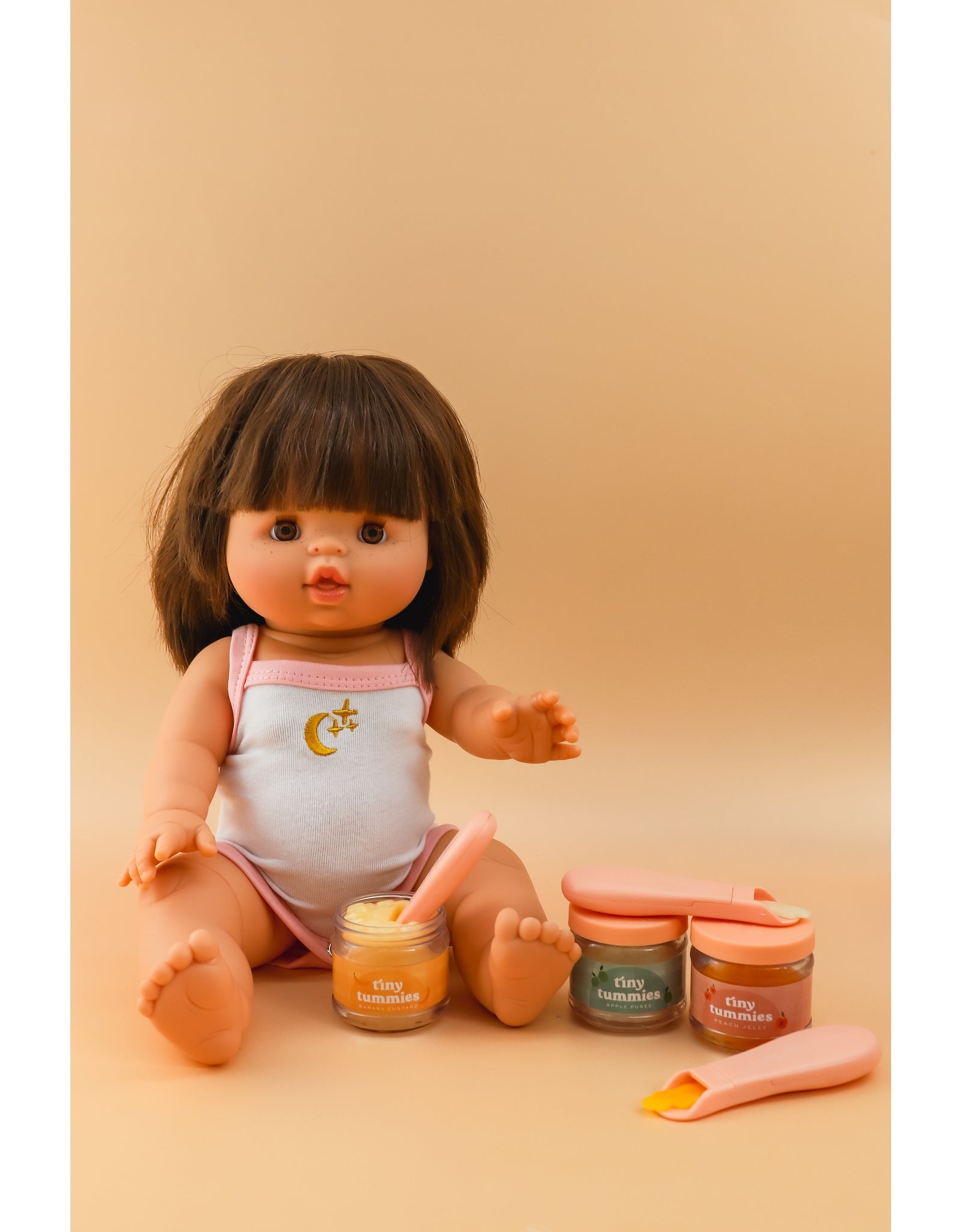 Tiny Tummies Apple Puree Food Jar and Spoon set - Tiny Harlow