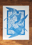 'Three Swallows' hand print