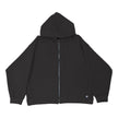 Washed Black Zip-Up Hoodie