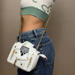 NOVA Mini Leather Crossbody Bag with Chain Strap