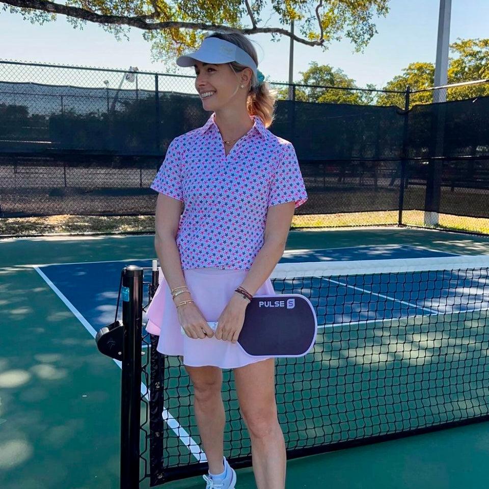 Clearance Assorted Women's Classic V- neck, sleeved Polos, loose fit.
