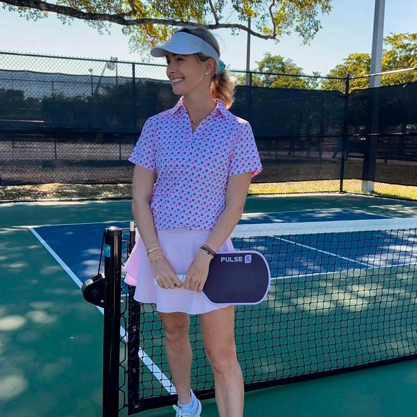 Clearance Assorted Women's Classic V- neck, sleeved Polos, loose fit.