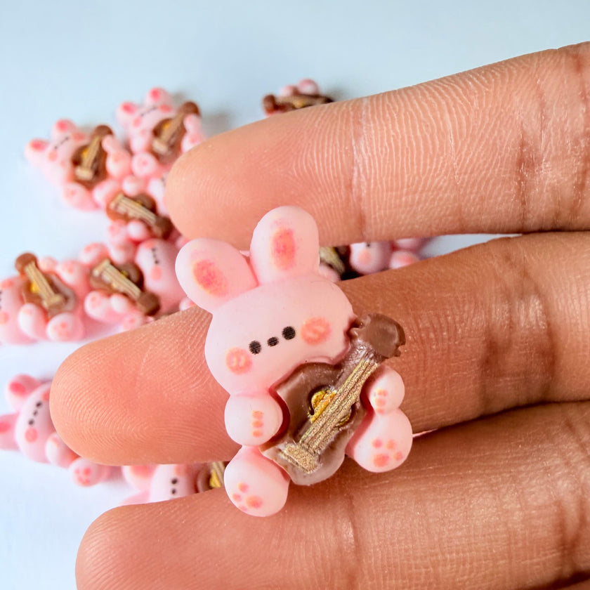 Guitar Bunny Charms for DIY Crafts