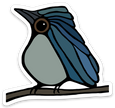 Vinyl Sticker - Blue Warbler