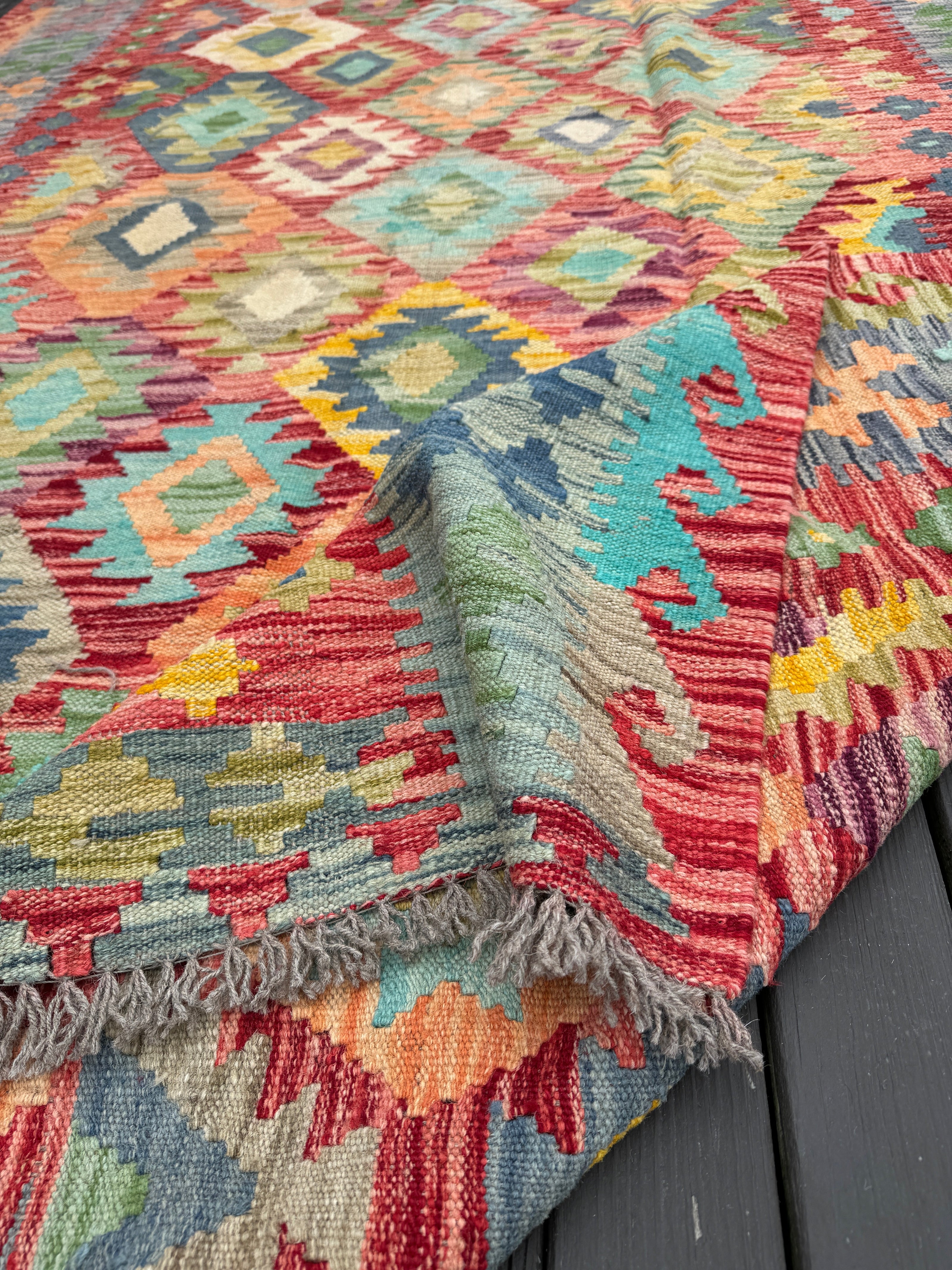 Afghan Maimana Kilim Rug | 6' 1