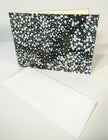 Handsewn Chiyogami Cotton Rag Blank Card | Black daisies