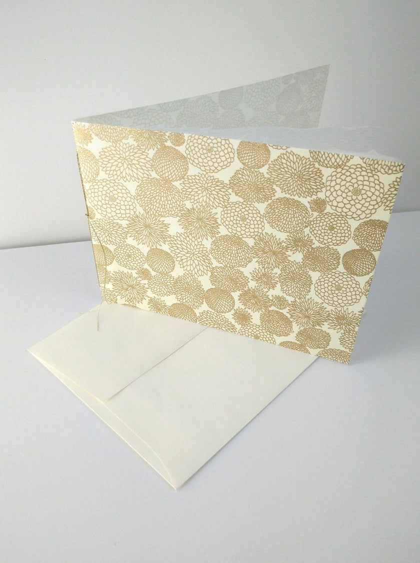 Handsewn Chiyogami Cotton Rag Blank Card | Boxed sets