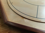 The Deluxe Walnut Rail - Traditional Octagon Crokinole Board Game Set