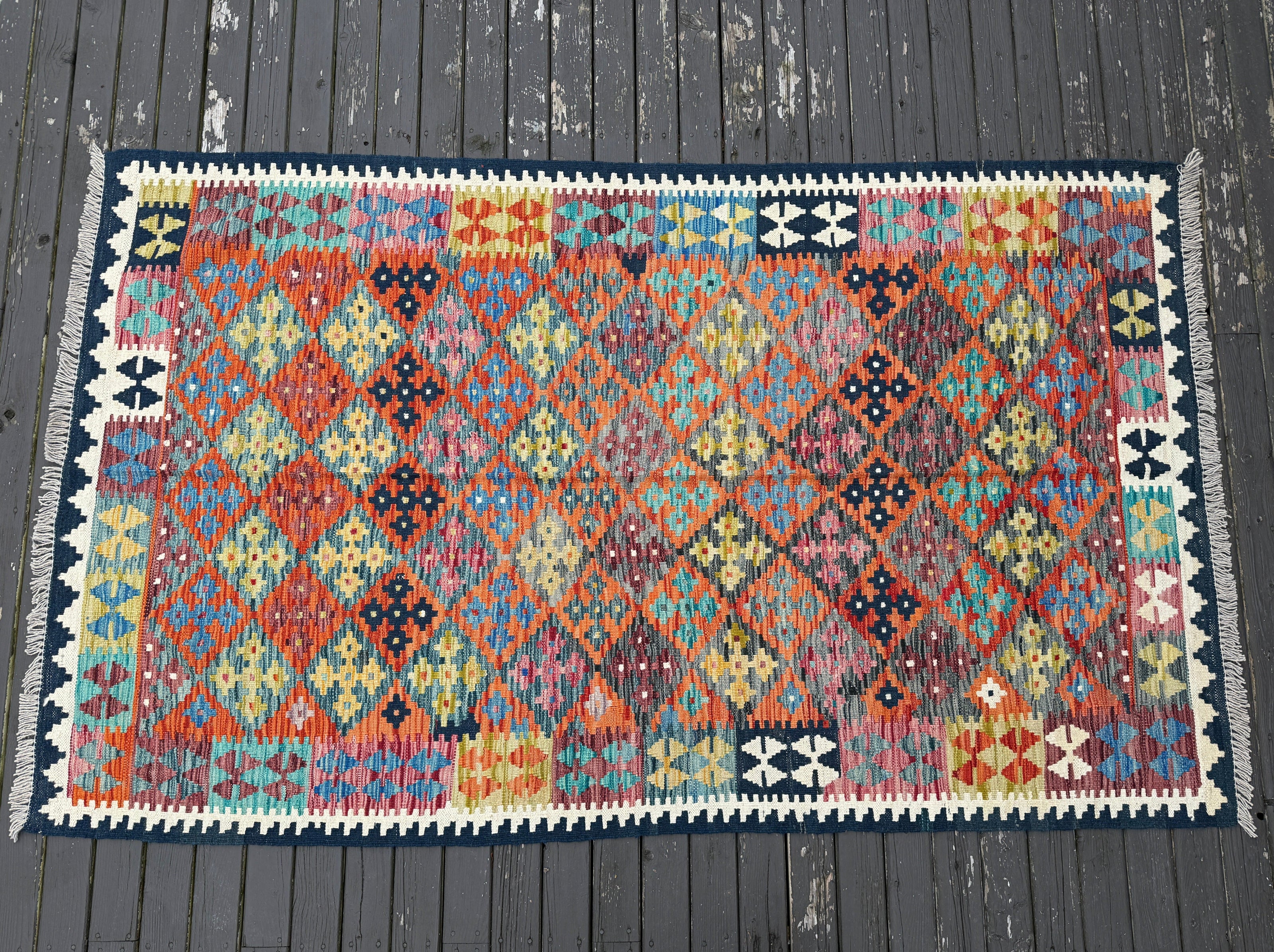 Afghan Maimana Kilim Rug | 4' 6