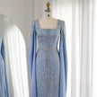 Kaftan style cape sleeves gown