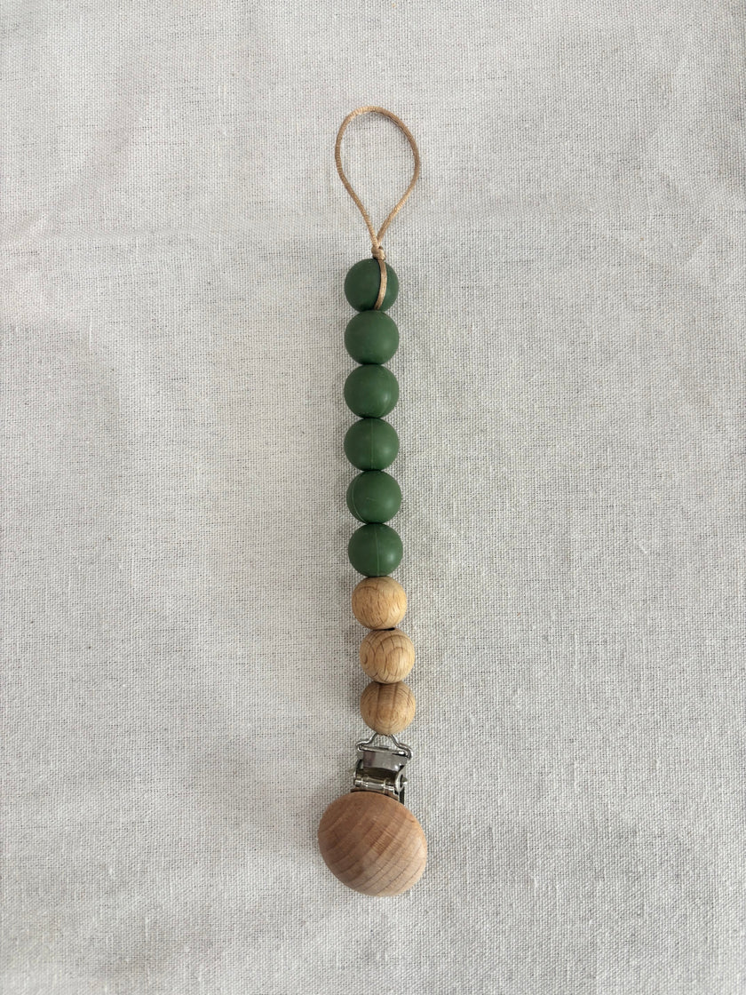 Wood + Silicone Pacifier Clips | Wild Baby