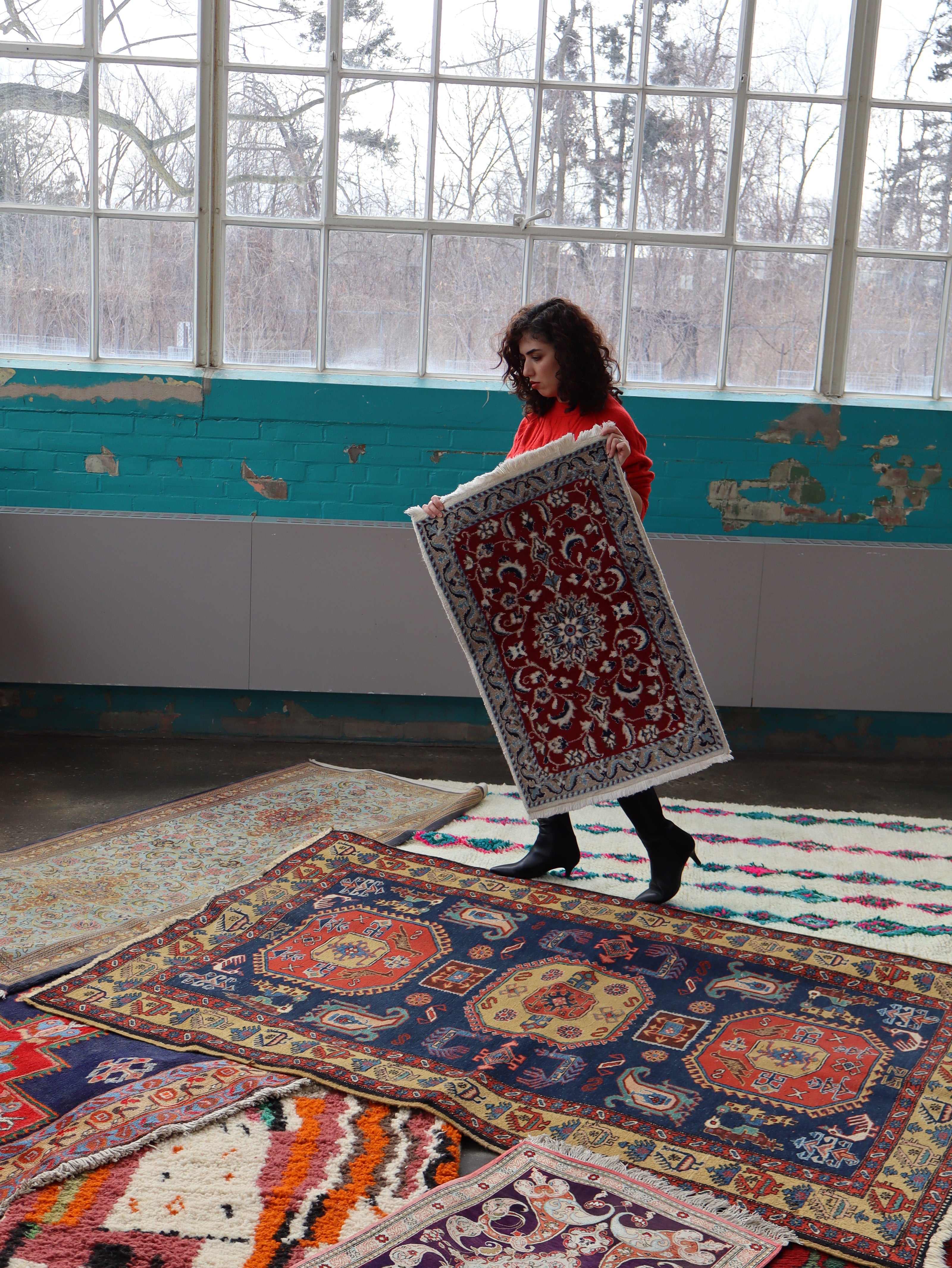 Persian Nain Rug | 1' 10