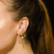 RYLEE Gold: Vintage Inspired Hoop Earrings with a Triangle Charm