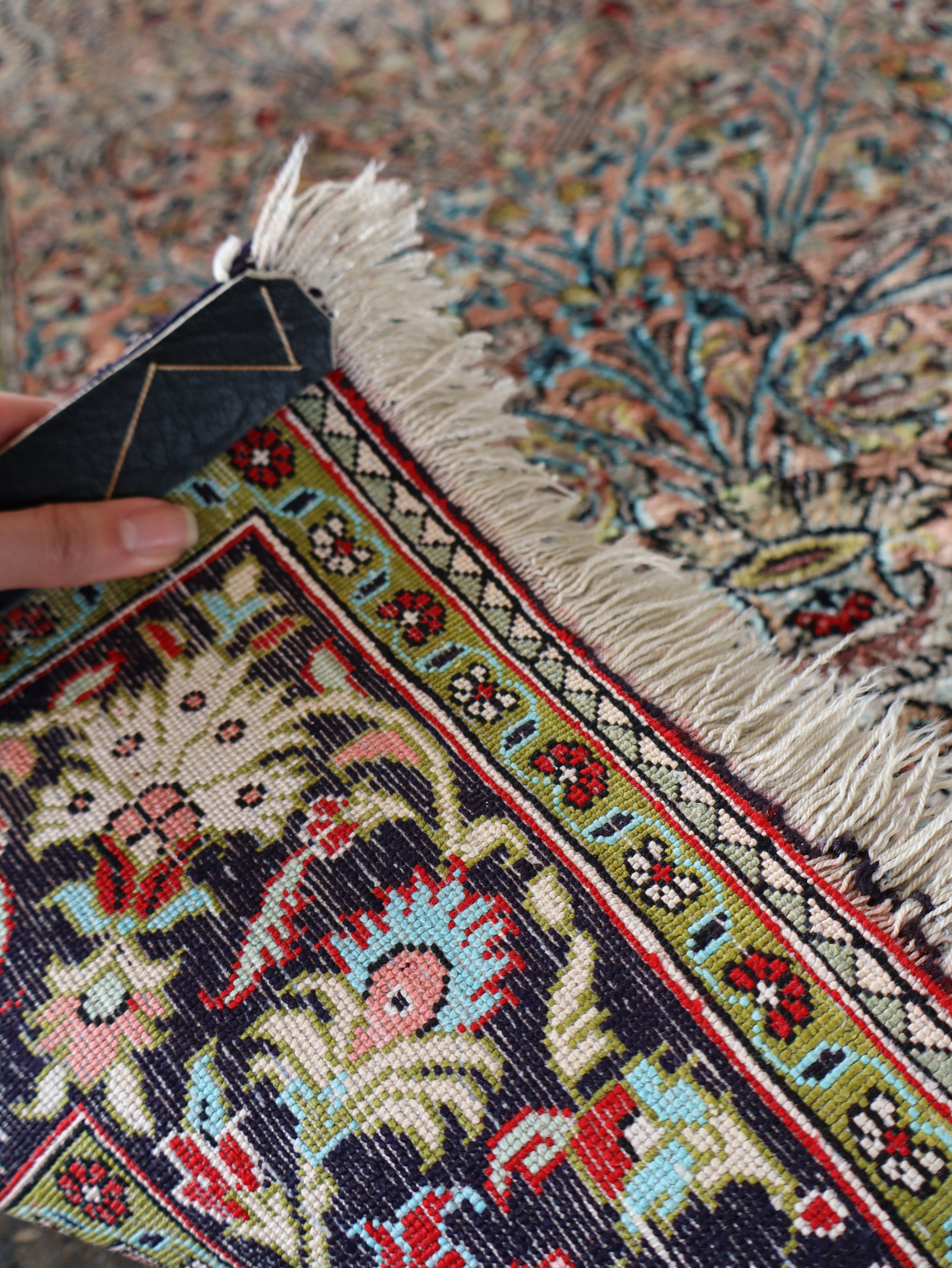 On Hold - Persian Qum Pure Silk Rug | 2' 7