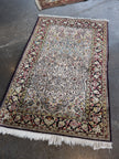 On Hold - Persian Qum Pure Silk Rug | 2' 7