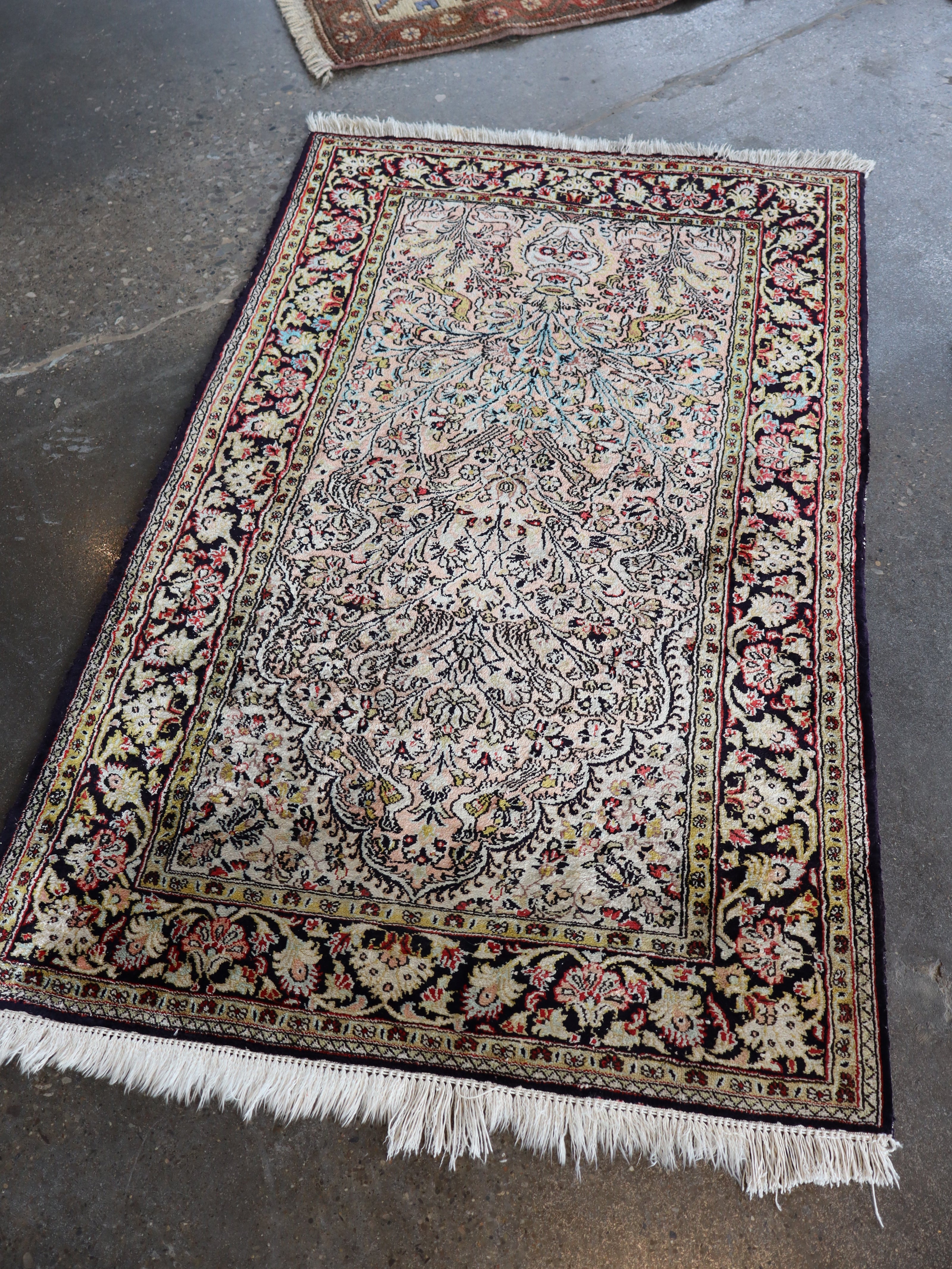 On Hold - Persian Qum Pure Silk Rug | 2' 7