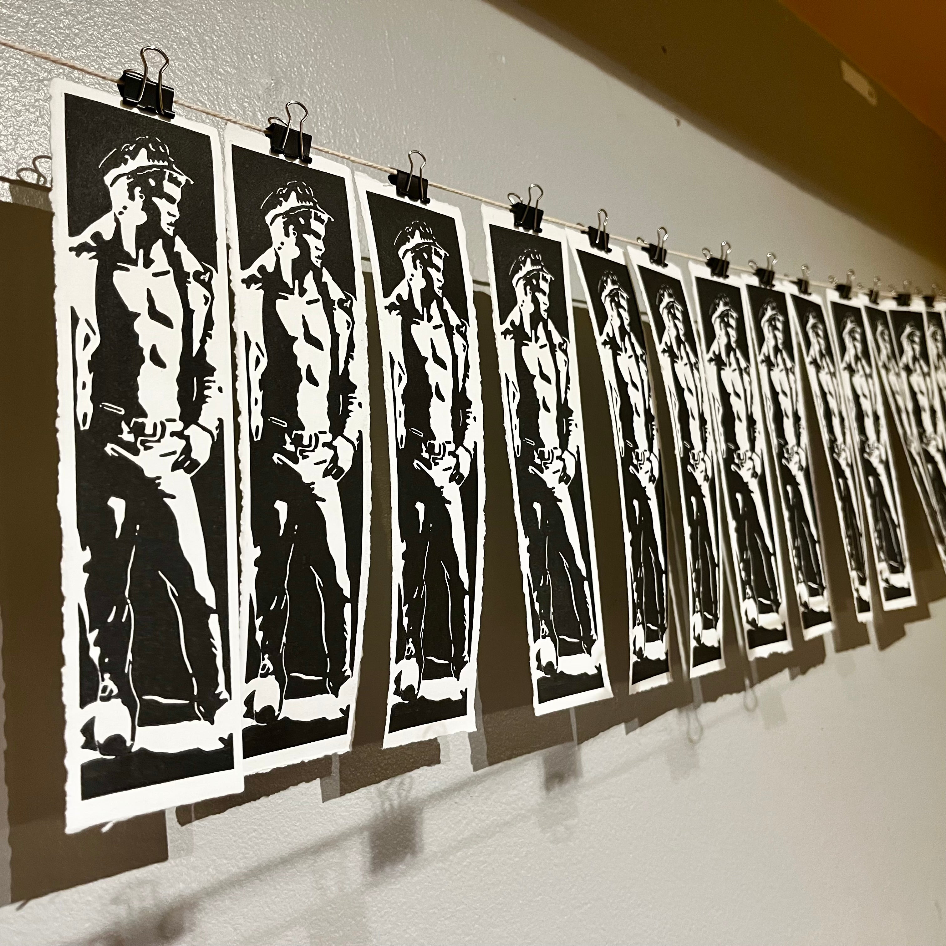 Leather David Bookmark | LINOCUT PRINT