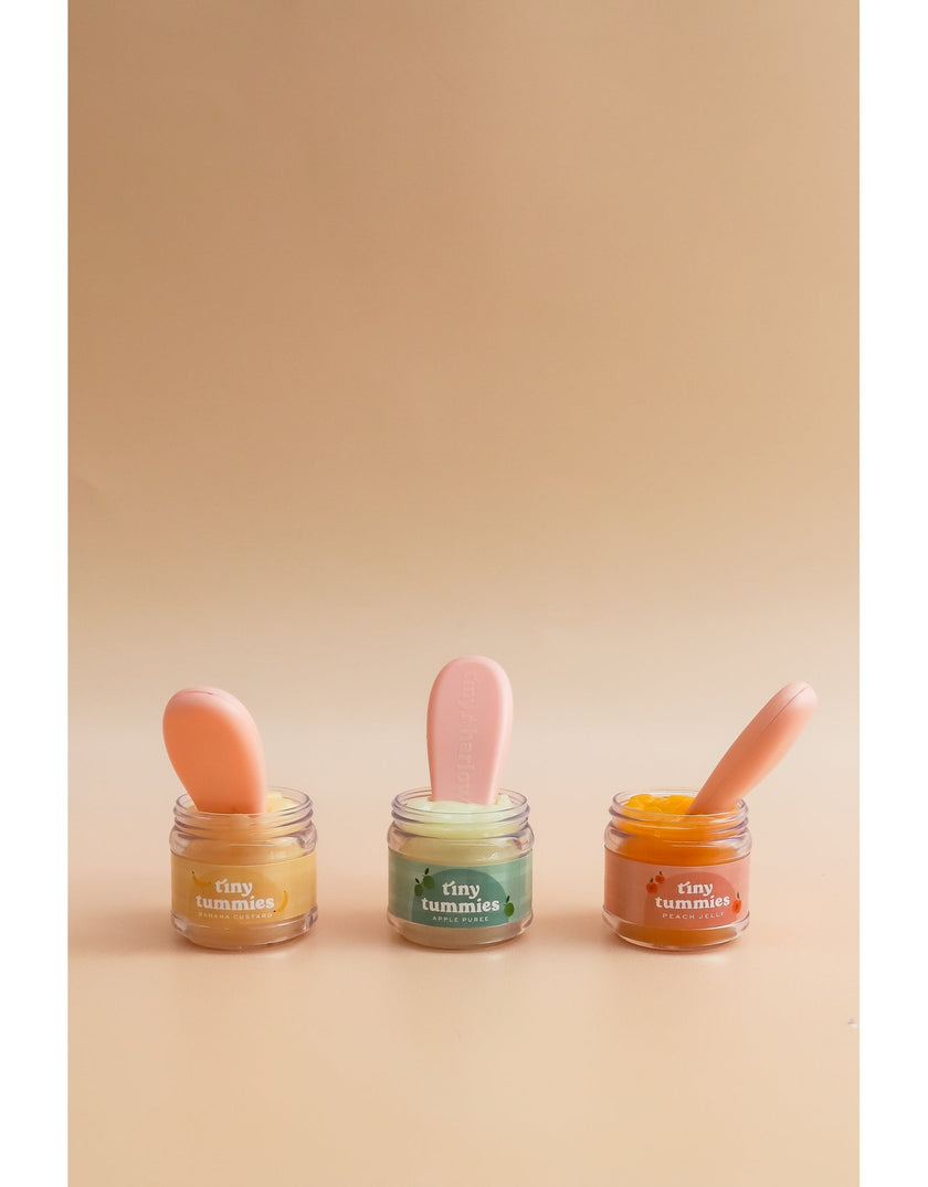 Tiny Tummies Banana Custard Food Jar and Spoon Set - Tiny Harlow