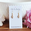 PAISLEY Petite crystal leaf earrings