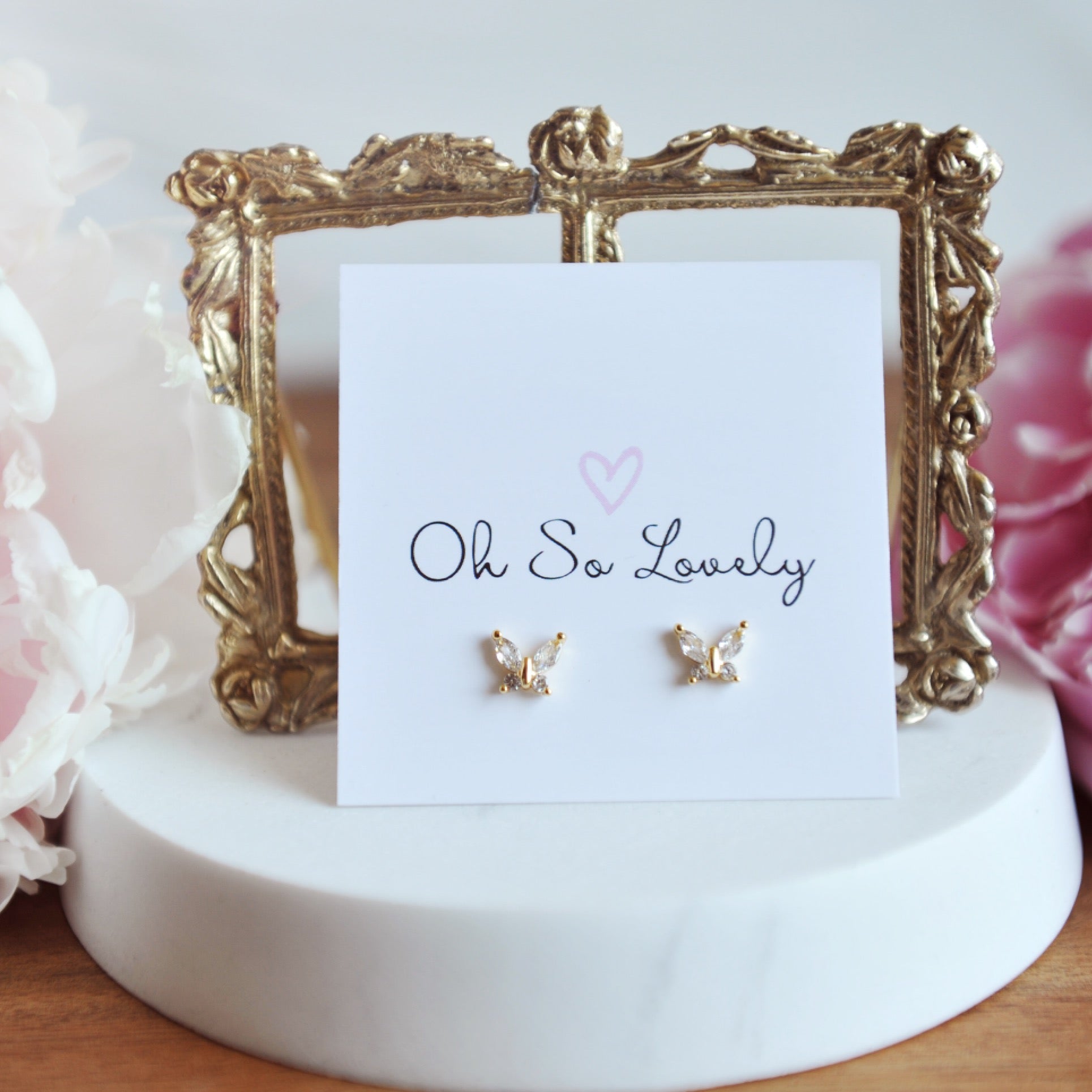 LEILA Crystal Butterfly Studs