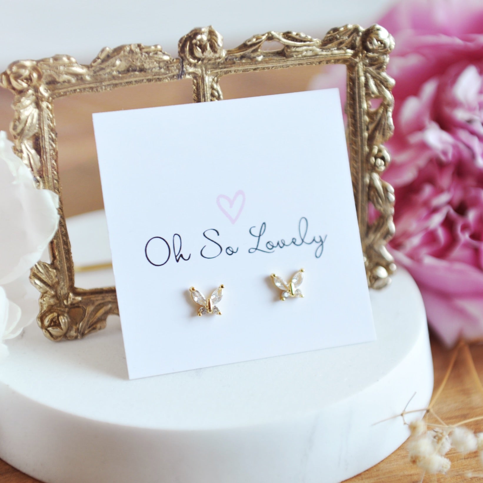 LEILA Crystal Butterfly Studs
