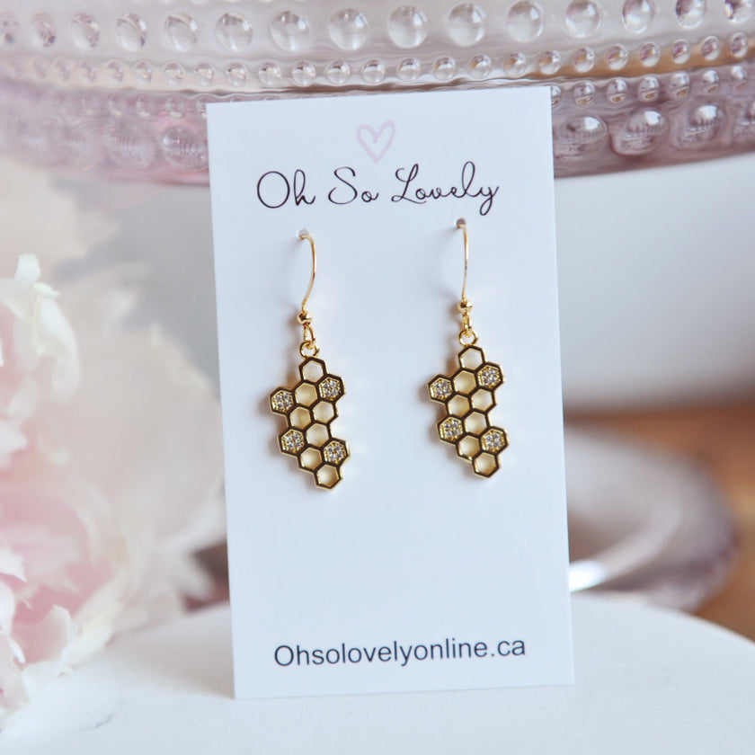 HONEY BEE COMB Earrings
