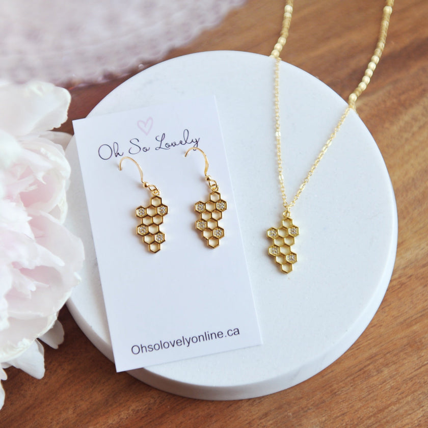 HONEY BEE COMB Earrings
