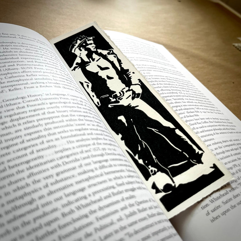 Leather David Bookmark | LINOCUT PRINT