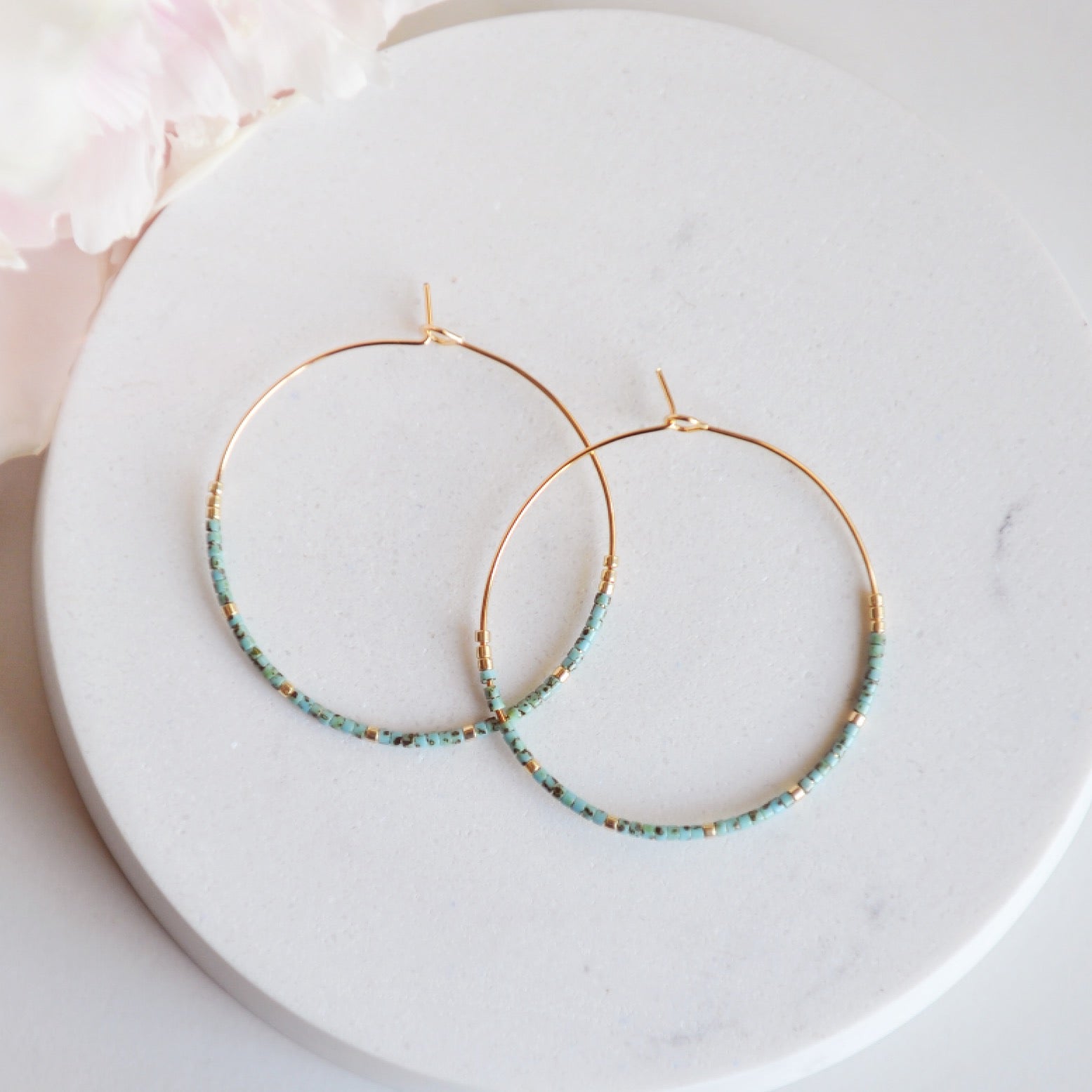 Miyuki Bead Hoops