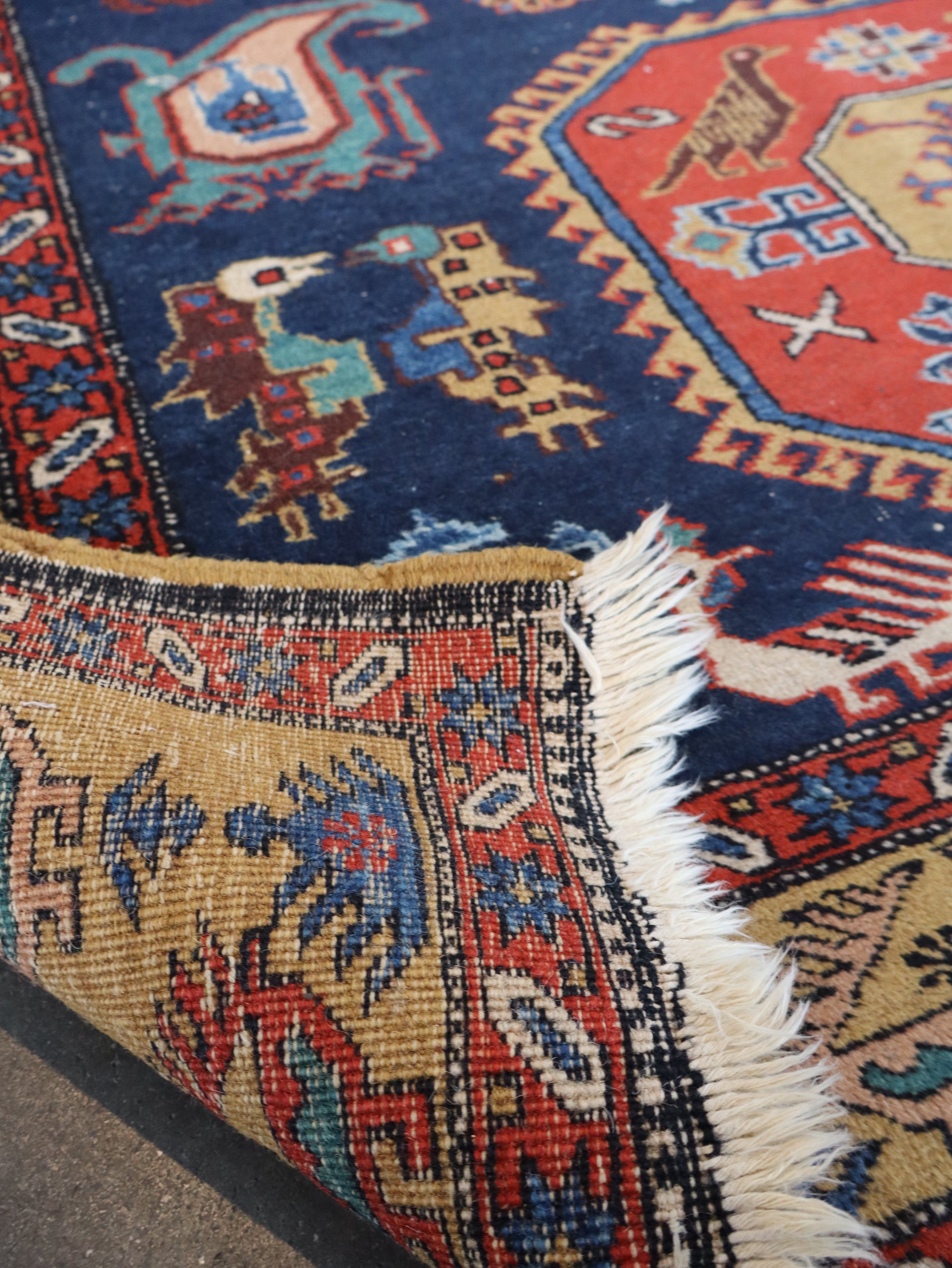 Persian Meshkin Rug | 4' 7