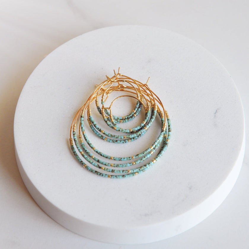 Miyuki Bead Hoops