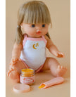 Tiny Tummies Peach Jelly Food Jar and Spoon Set - Tiny Harlow