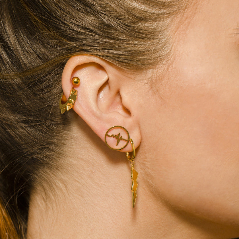 Boucles d'oreilles mini-cercles EMERALDA