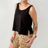 Ladies' Bamboo Cropped Tank | Black