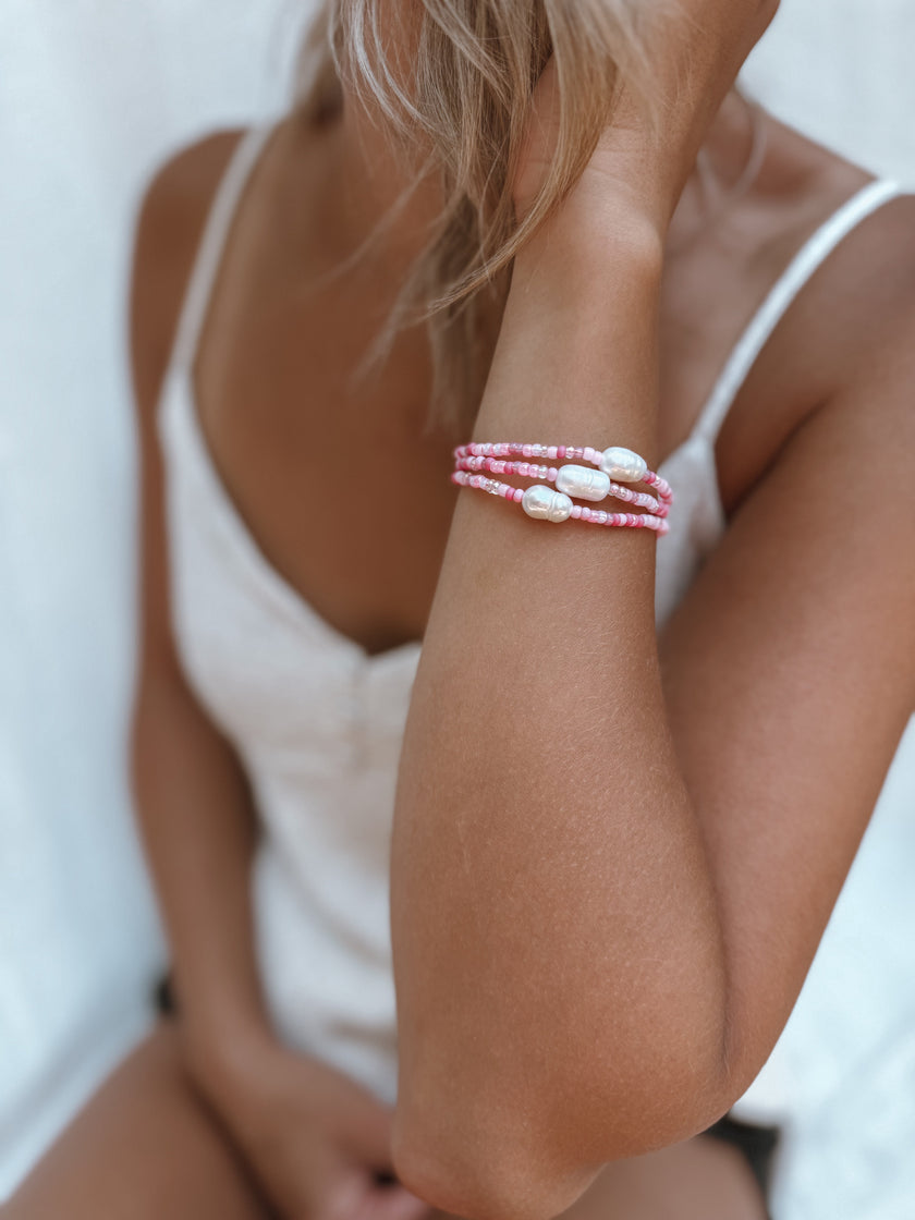 RUN FOR THE CURE PINK BRACELET